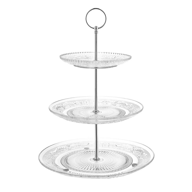 Winston Porter Bovary Glass Tiered Stand & Reviews Wayfair